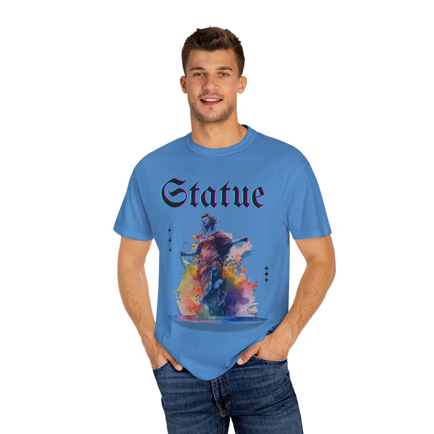 Artistic Statue T-Shirt - Unisex Garment-Dyed Tee for Culture Lovers