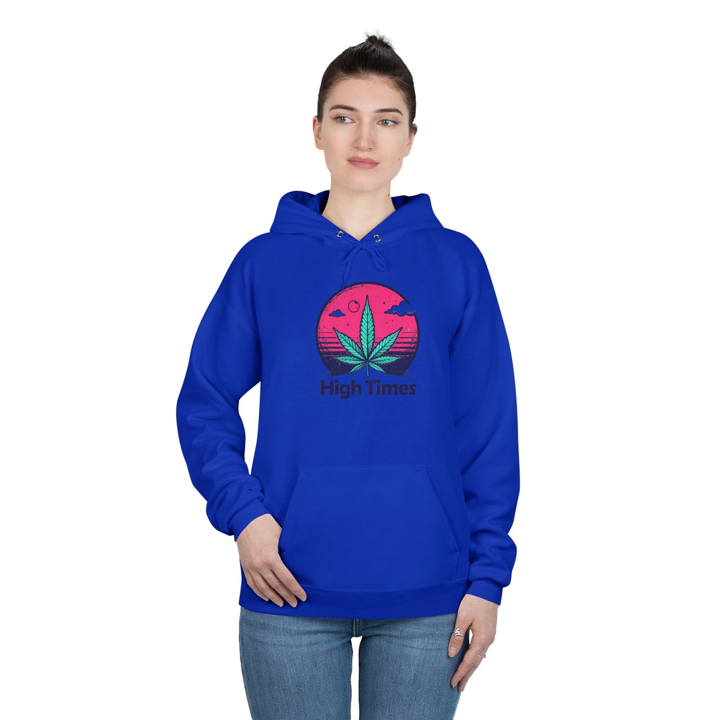Eco-Friendly High Times Pullover Hoodie - Cannabis Vibes for Everyday Comfort