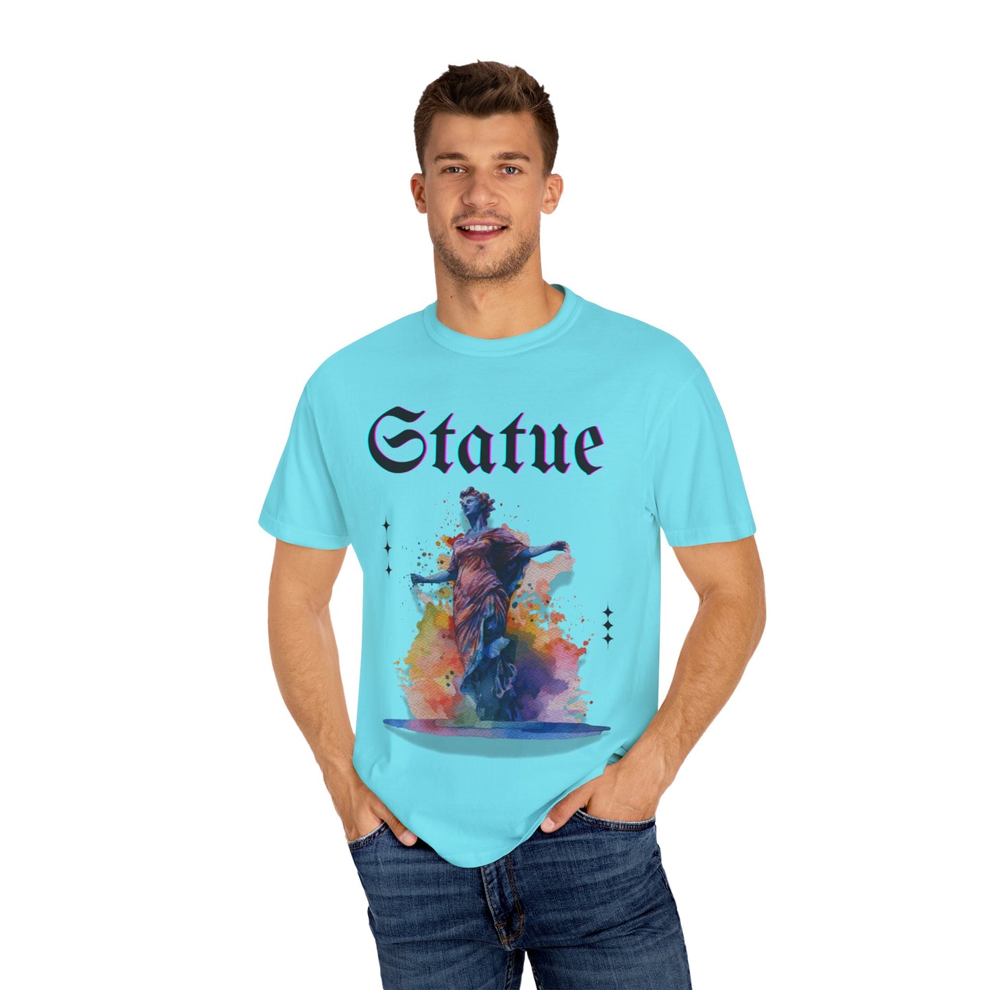 Artistic Statue T-Shirt - Unisex Garment-Dyed Tee for Culture Lovers
