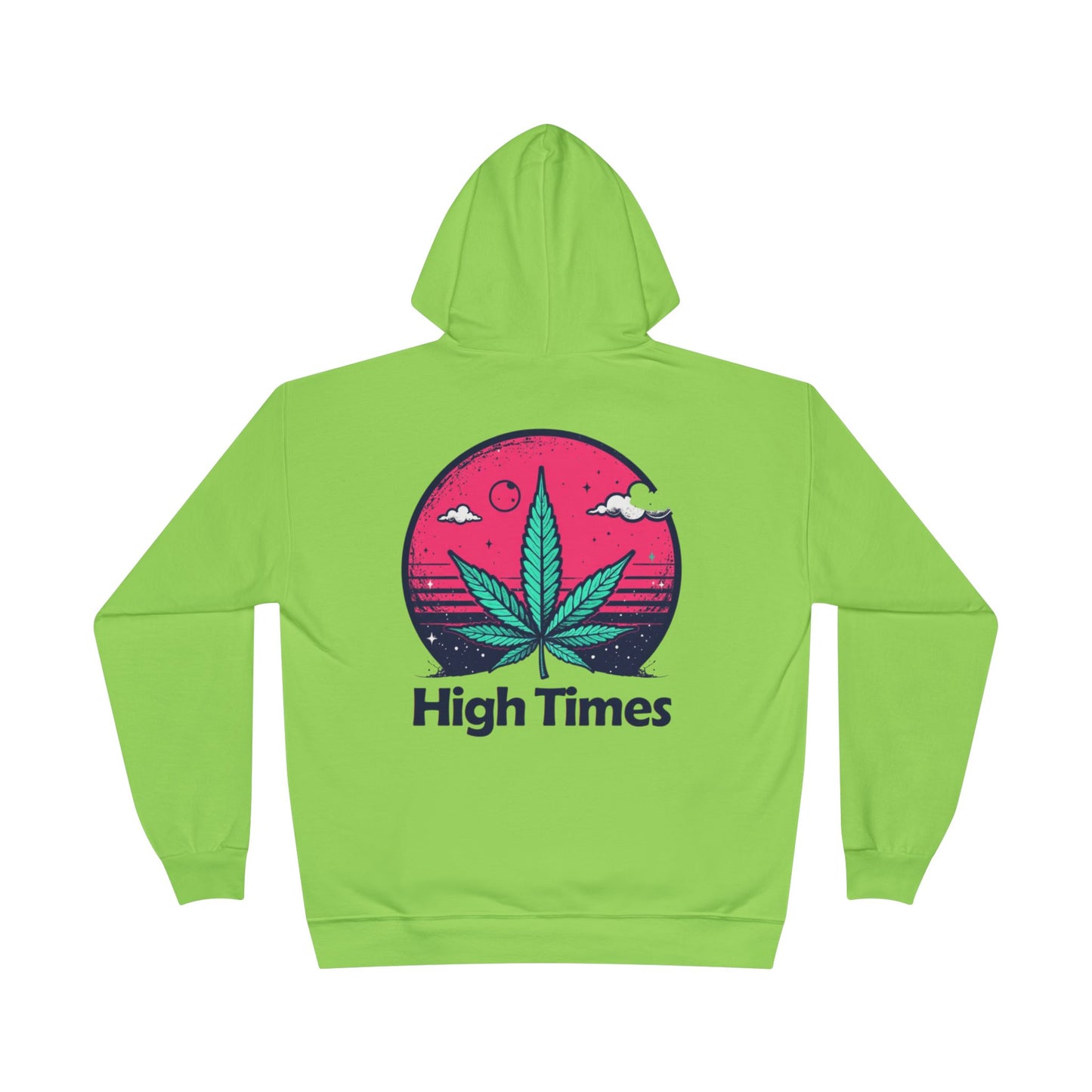 Eco-Friendly High Times Pullover Hoodie - Cannabis Vibes for Everyday Comfort