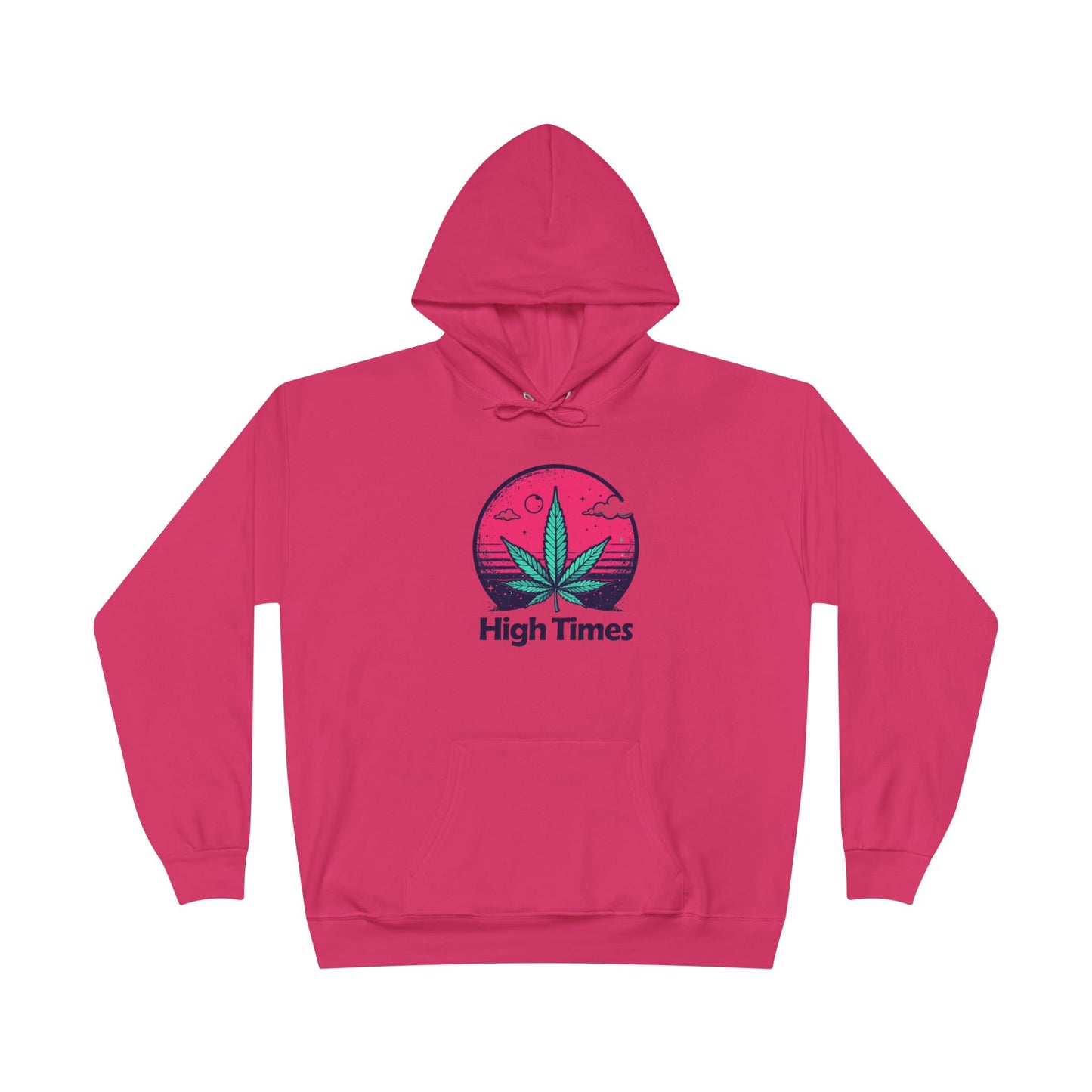 Eco-Friendly High Times Pullover Hoodie - Cannabis Vibes for Everyday Comfort