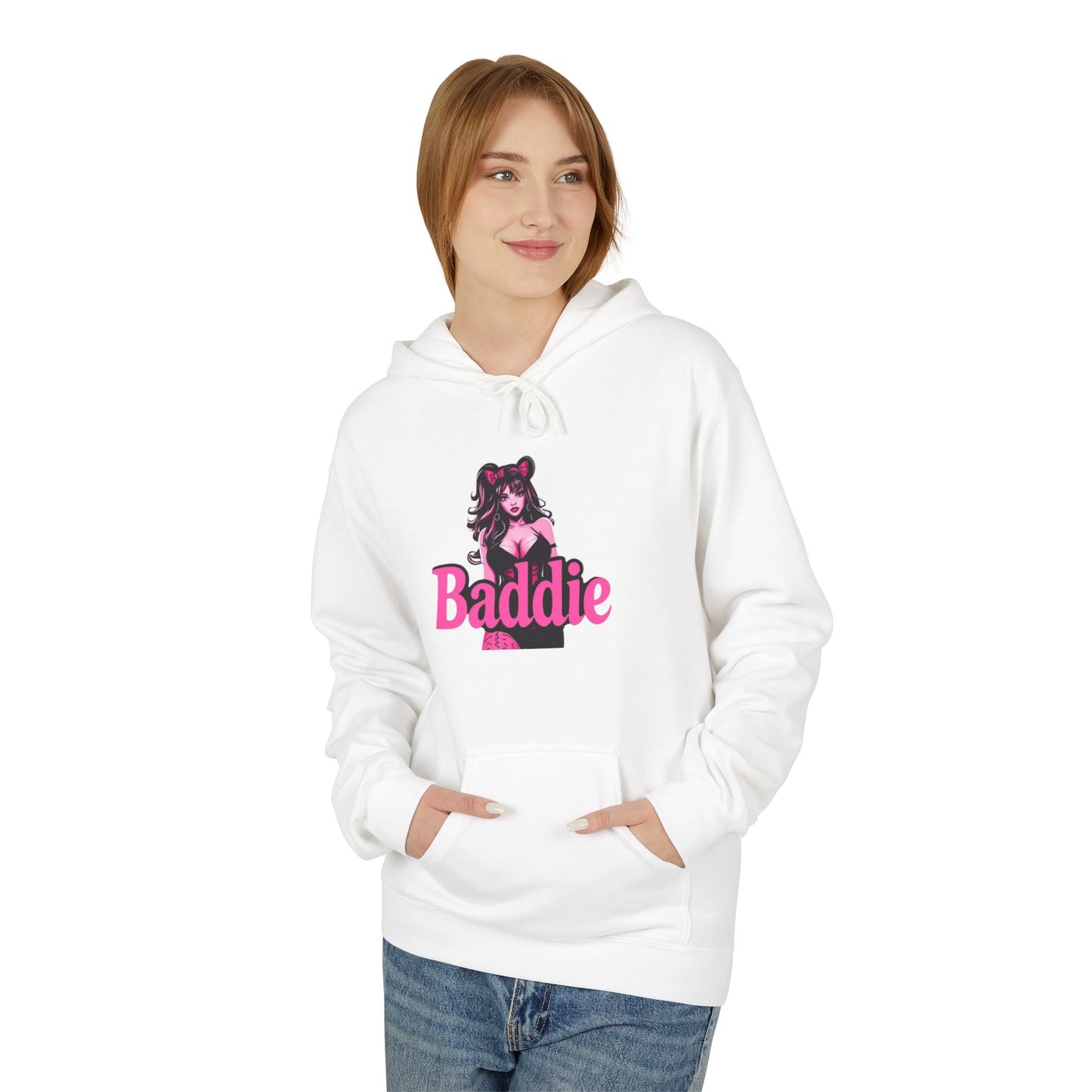 Baddie Hoodie — Retro Pinup Graphic Pullover for Trendy Streetwear