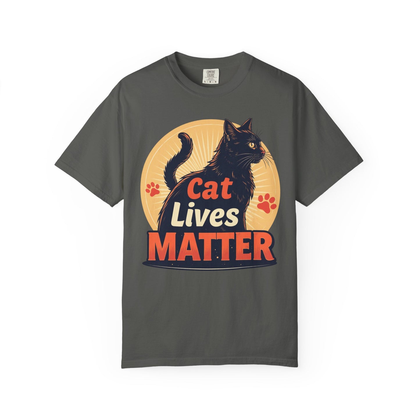 Cat Lives Matter T-Shirt - Unisex Garment-Dyed Tee for Cat Lovers
