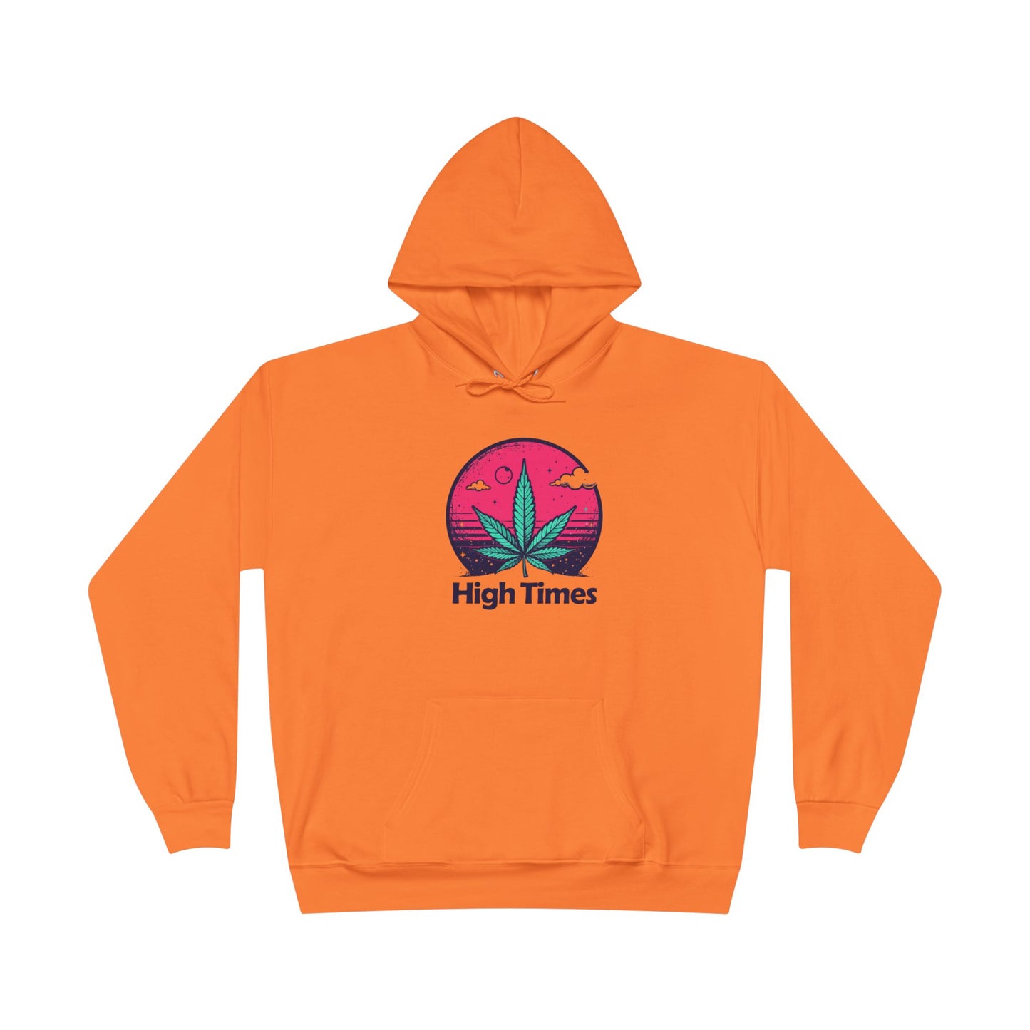 Eco-Friendly High Times Pullover Hoodie - Cannabis Vibes for Everyday Comfort