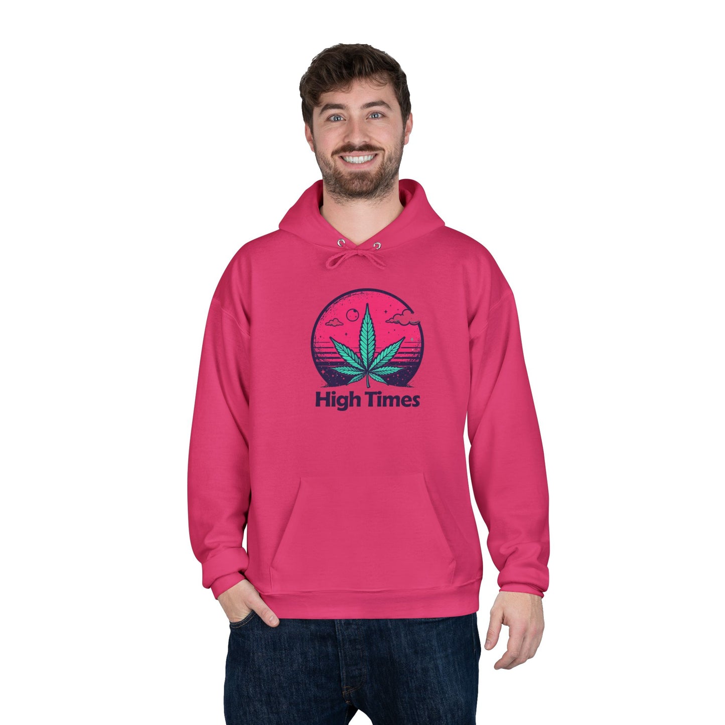 Eco-Friendly High Times Pullover Hoodie - Cannabis Vibes for Everyday Comfort